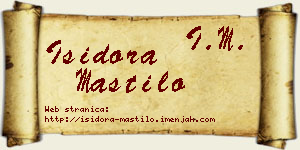 Isidora Mastilo vizit kartica